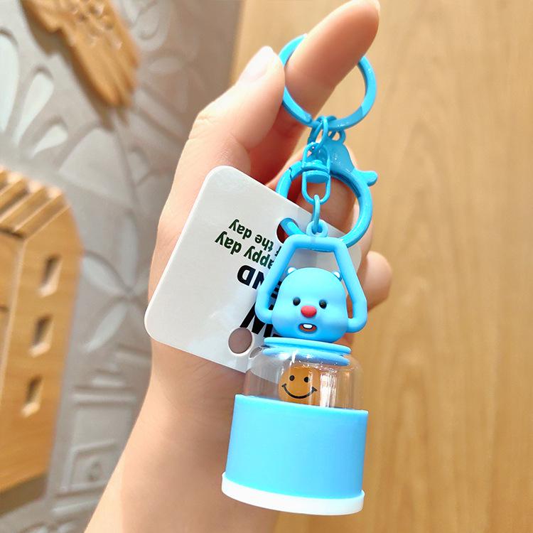 Cartoon Little Bear Night Light Keychain: Cute Gift & Backpack Pendant