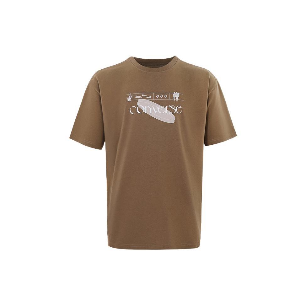 Converse Logo T-Shirt Asia Sizing Brown Men s 10024870-A03 XL