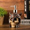Creative Skull dávkovač tekutého mýdla Láhev Vintage Resin Socha dezinfekčního prostředku na ruce Náplň s pumpičkou Láhve Lotion Šampon Nádoba