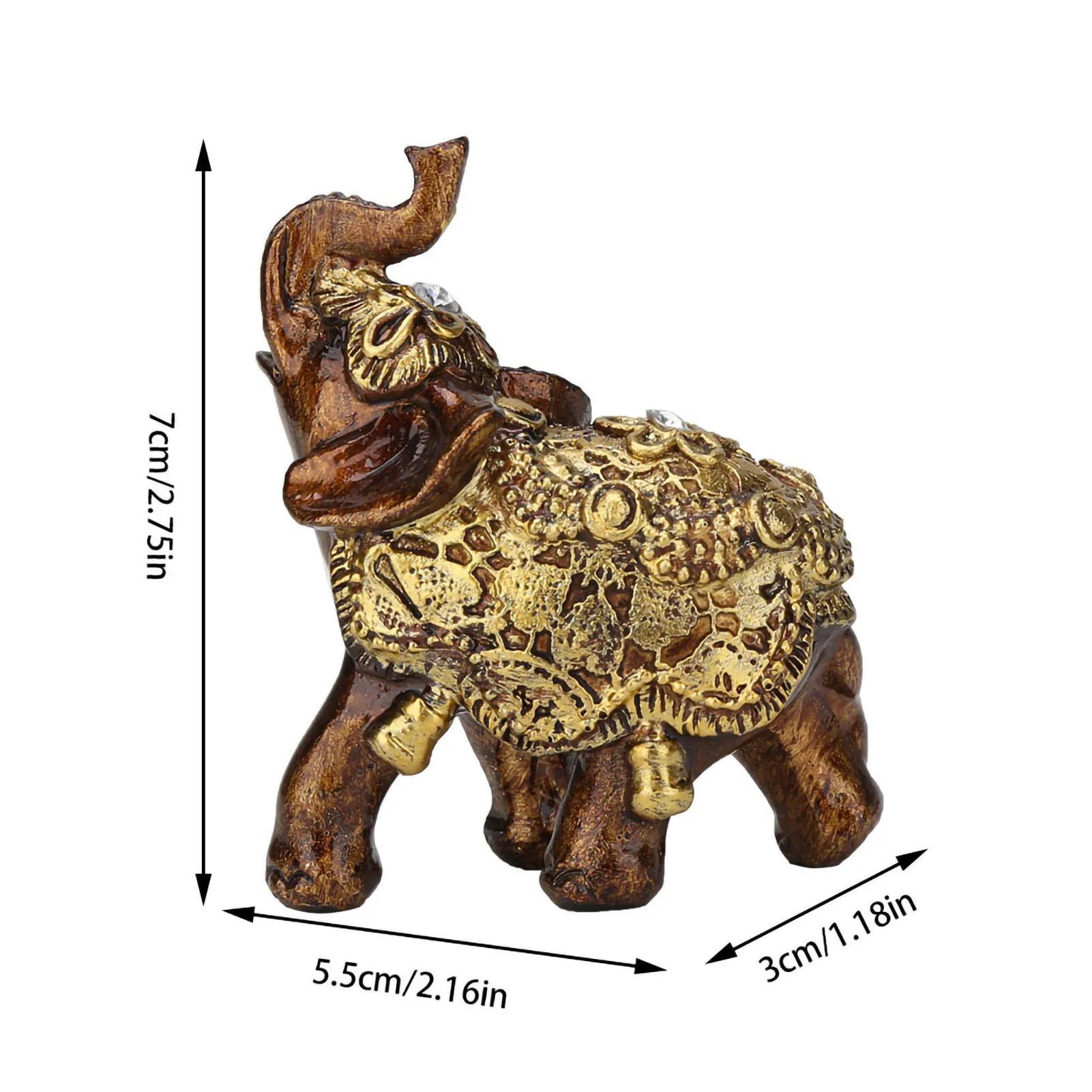 

Статуя слона из смолы, деревянная текстура, фэн-шуй, элегантная скульптура слона, украшение для домашнего телевизора, тумба, ремесло, украшение