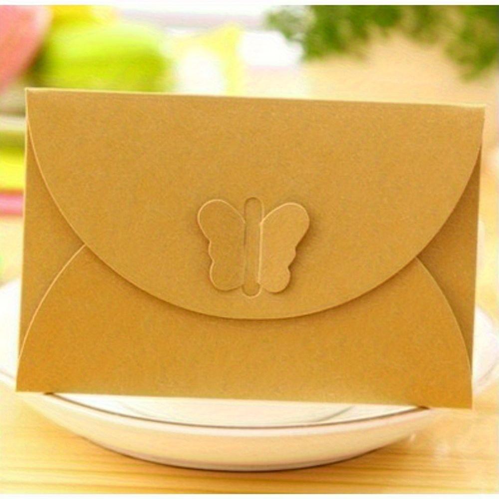 

20 шт./лот Міні 10,5*7 см метелик пряжка паперові конверти простий ретро пряжка декоративний маленький паперовий конверт