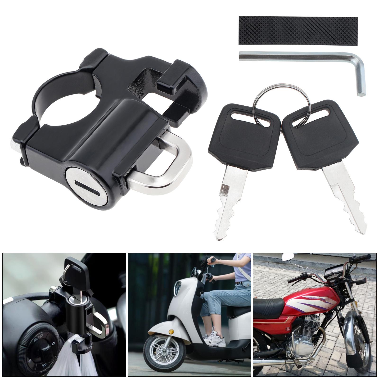 

Anti Theft Helmet Lock Aluminum Alloy Universal Dual Hook Motorcycle ATV Scooter