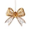 Golden Translucent Christmas Snowflake Pendant Crystal Prism Wreath Elk Deer Ornaments  Home