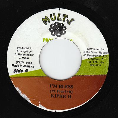 7inch Record KIPRICH / WINCHESTER - I'm Bless / Work Hard NONE Mult-I Producti 2000 Jamaica Reggae, Ska & Dub Used