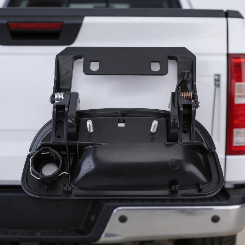 XL3Z9943400AAA Liftgate Exterior Handle, Black Plastic Replacement Part with Mounting Posts for F150 F250 F350 F450 F550 Manual Rear Gate Opening and