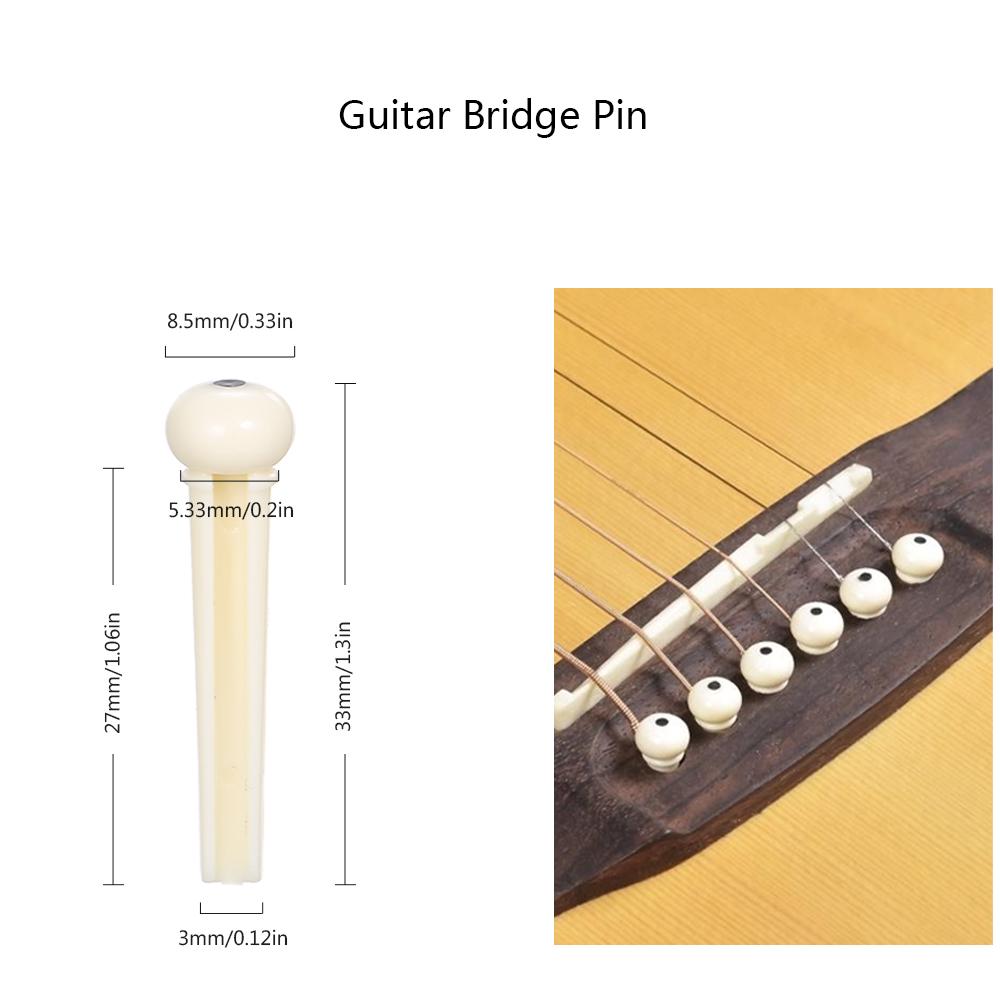 Plastic Acoustic Guitar Bridge Pin Bridge Saddle And Nut String Pin Black