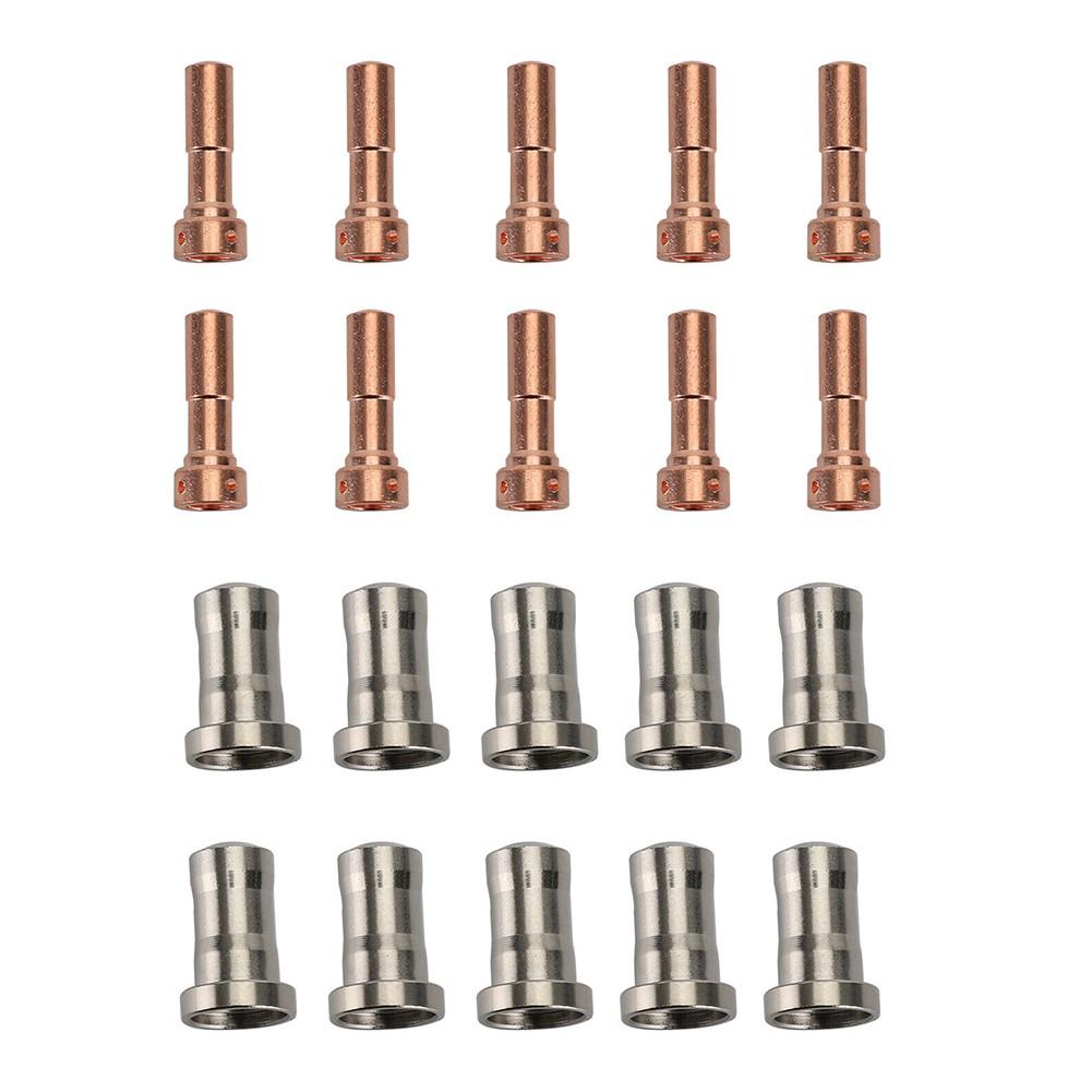 20Pcs Plasma Cutting Consumables Electrode Nozzle Tip-Kit for PT-23 27 Torch