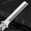 1pc Swinging Comb Stainless Steel Folding Butterfly Comb Newbie Practice Training Hair Styling Tools