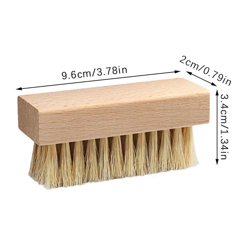 Beech Wood Shoe Brush Solid Shoe Brush Footwear Cleaning Brush Natural For Casual Shoes Wallets Leather Shoes