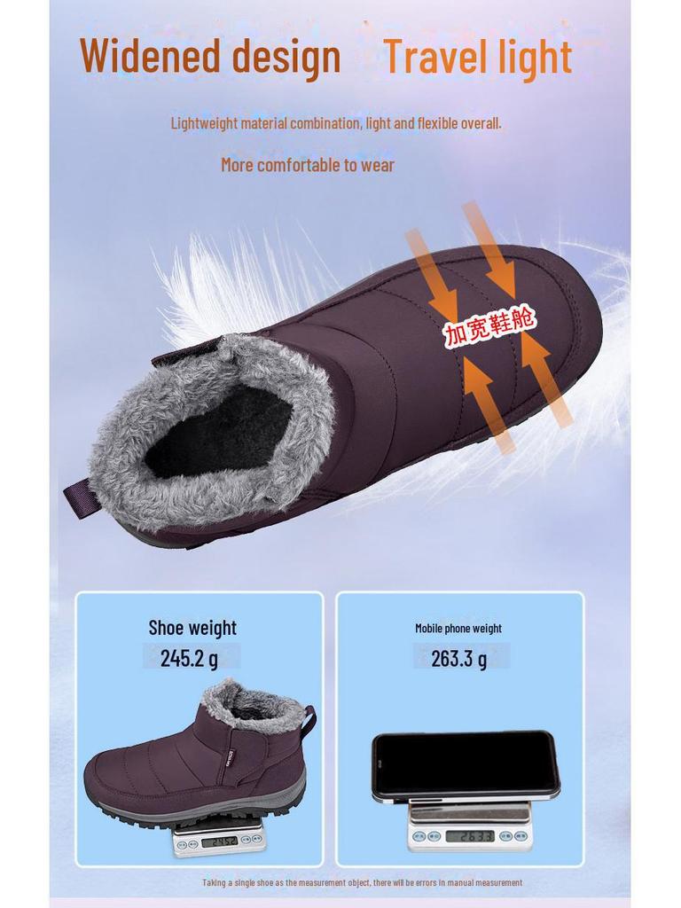 2024 Winter Anti-Rutsch Schneestiefel für ältere Menschen - Herren- & Damen-Leichtgewichtige, Weichsohlige, Plus Samt Warme Baumwollschuhe