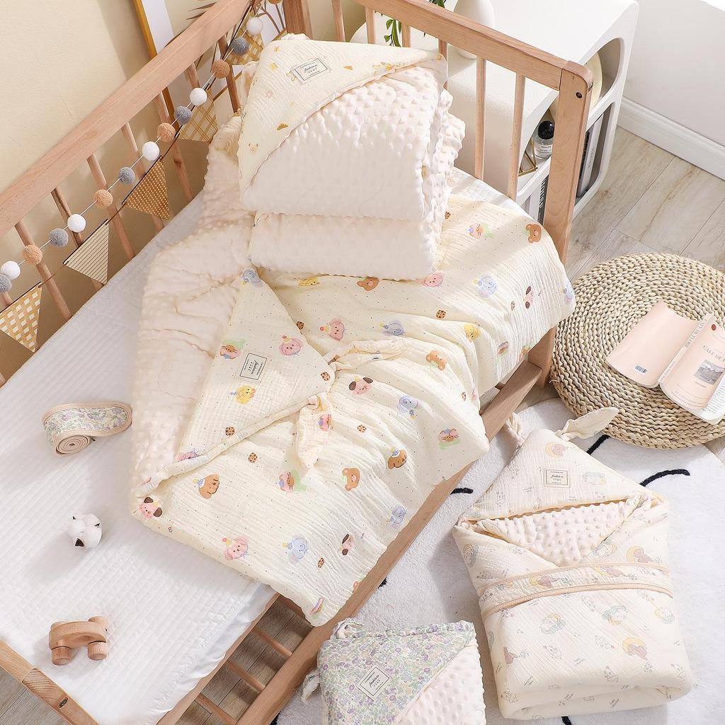 Infant Fleece DouDou Swaddle: Thickened, Warm Baby Wrap for Autumn/Winter