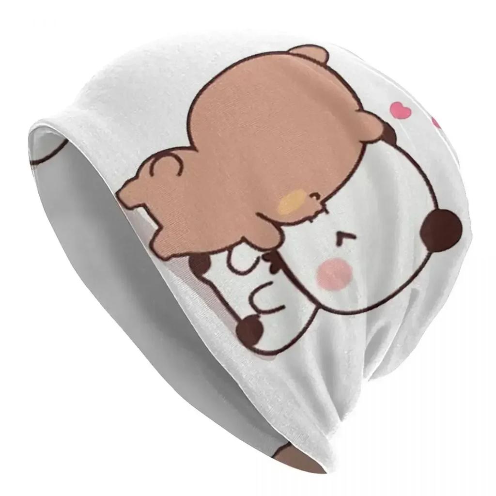 Bubu Dudu  Panda Bear Hugs Love Skullies Beanies Hats Warm Autumn Winter Outdoor Cap Knitted Bonnet Caps for Unisex Adult