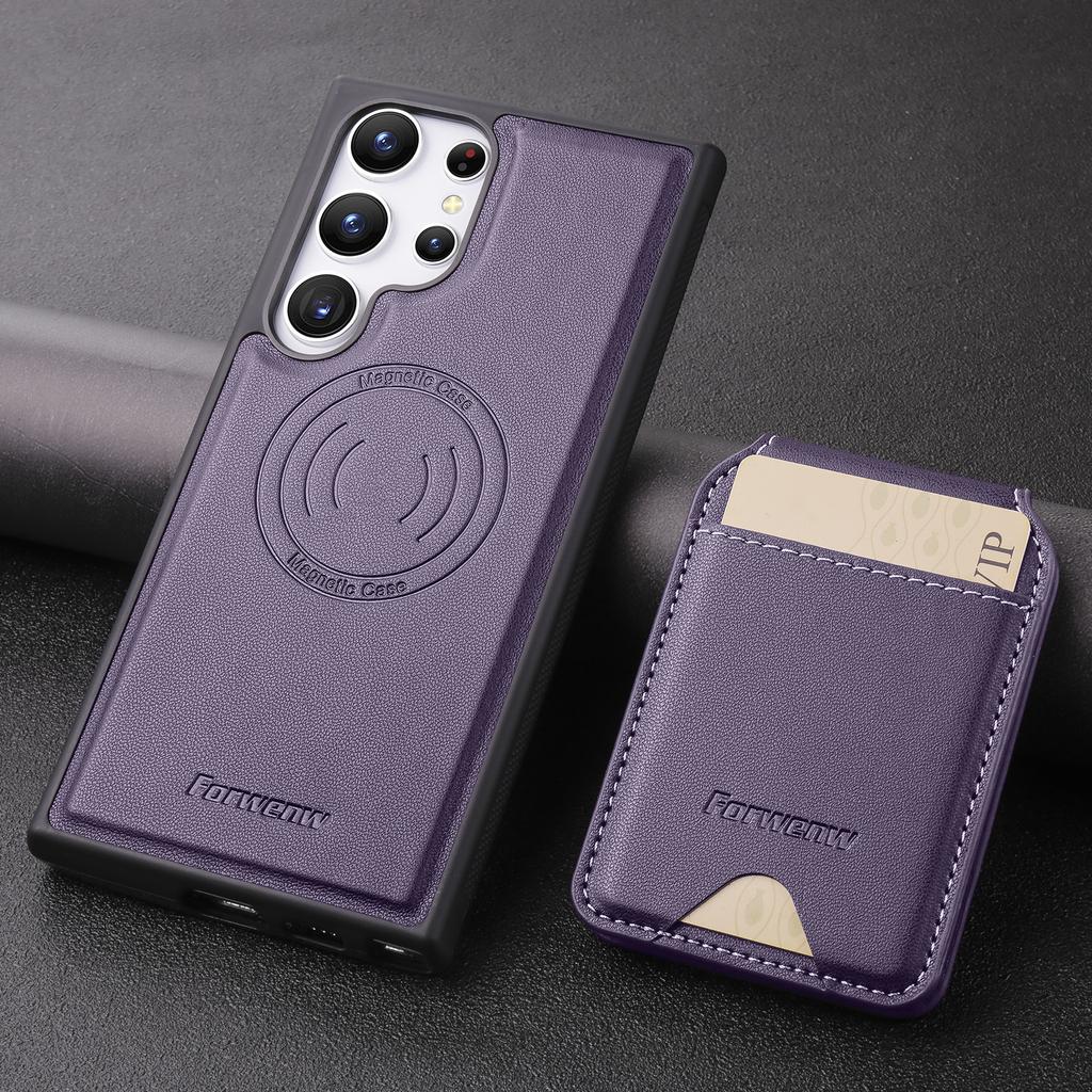2 in 1 Detachable Vertical Cards Bag Wallet Leather Case For Samsung A55 A15 A25 A35 S24 Ultra S23 Plus S22 Kickstand RFID Cover