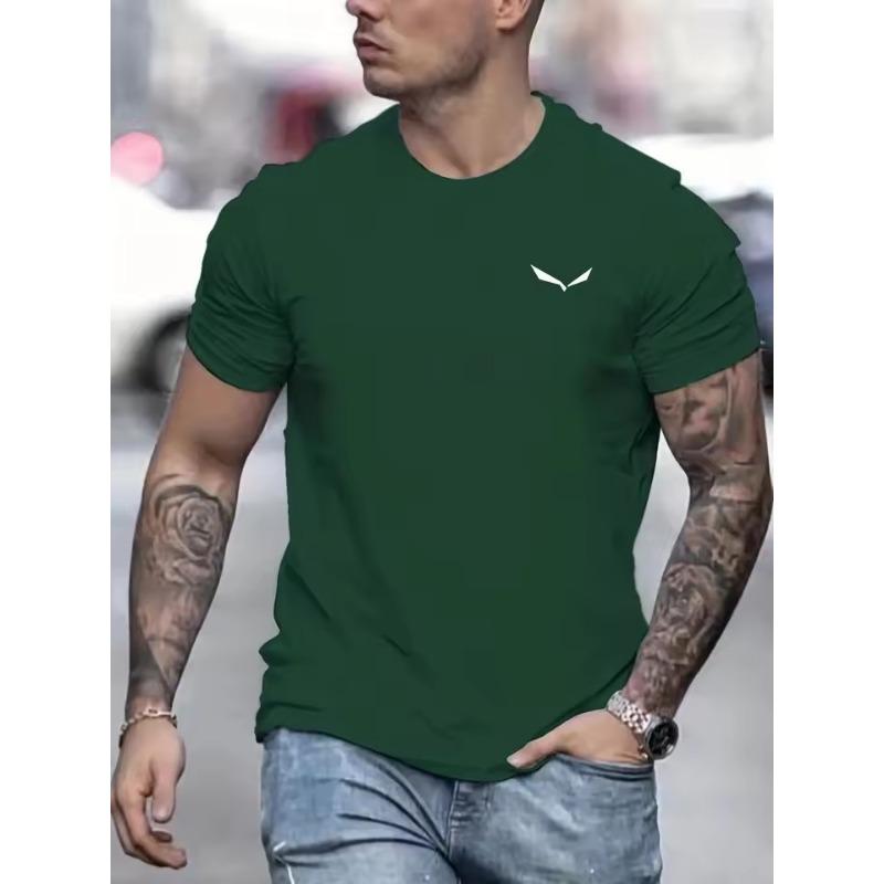 Men's Summer Casual Loose 3D Printed Round Neck Short Sleeved Men's T-shirt Top