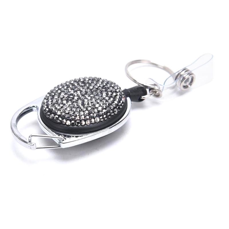 Retractable Keychain Badge Reel Clip Name Id Card Belt Keyring Bag Chain Clip