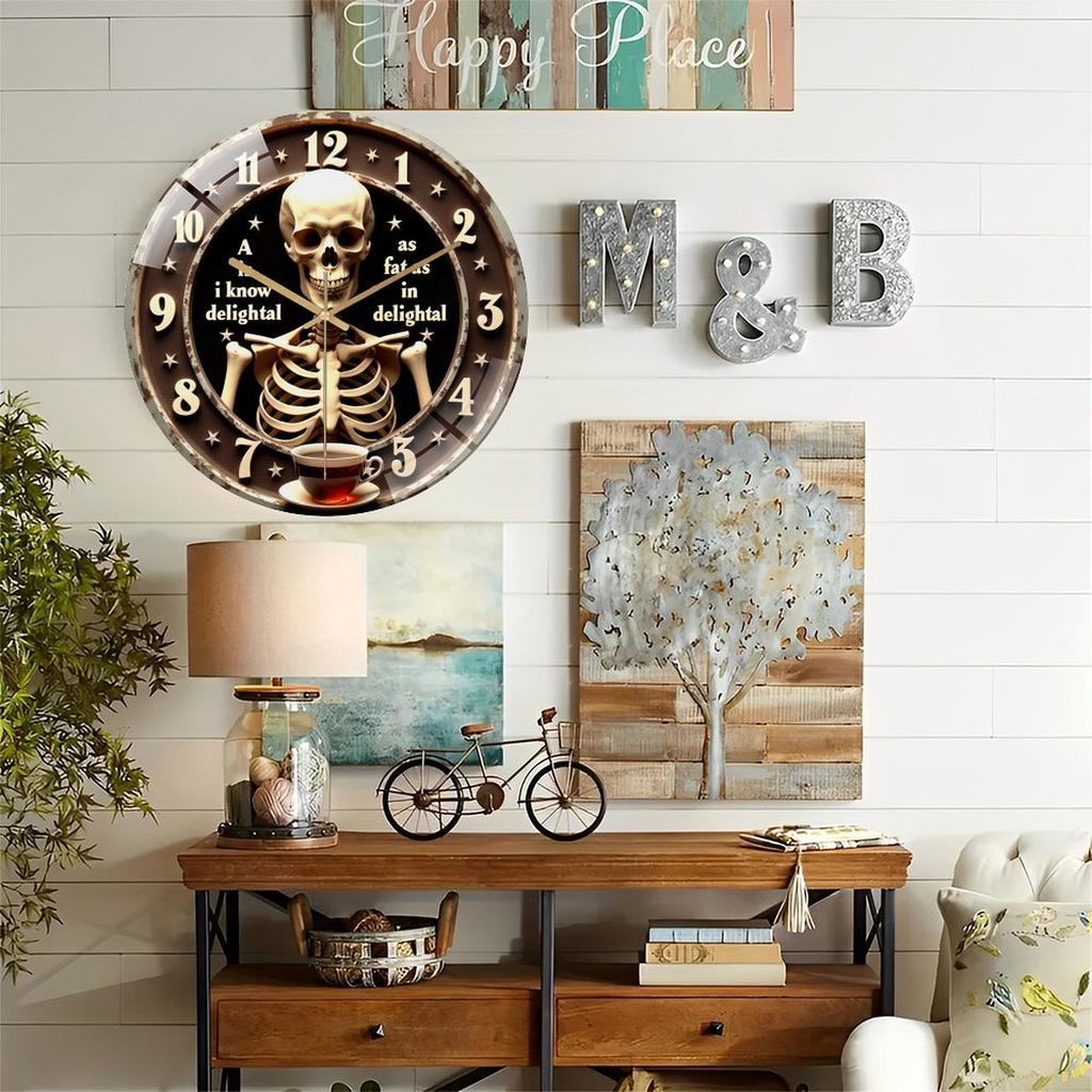 30cm Round Glass Wall Clock Faithfully Represented In All Marketing Materials