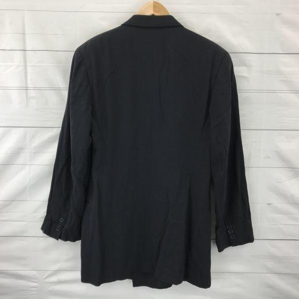 80s-90s Vintage/Emporio Armani/Tailored Jacket/M-L/Black/Double-Breasted/Lightweight(USED)