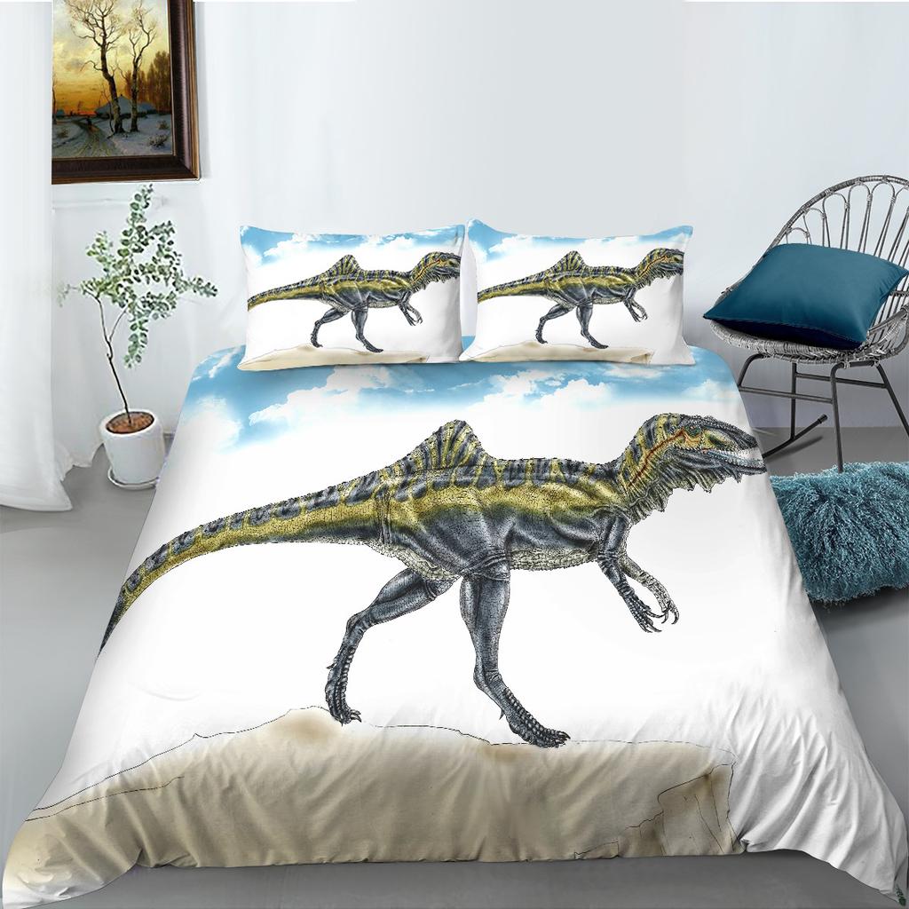 Polyester Duvet Cover Pillowcase Two-Piece Set 3D Digital Printing Dinosaur Series