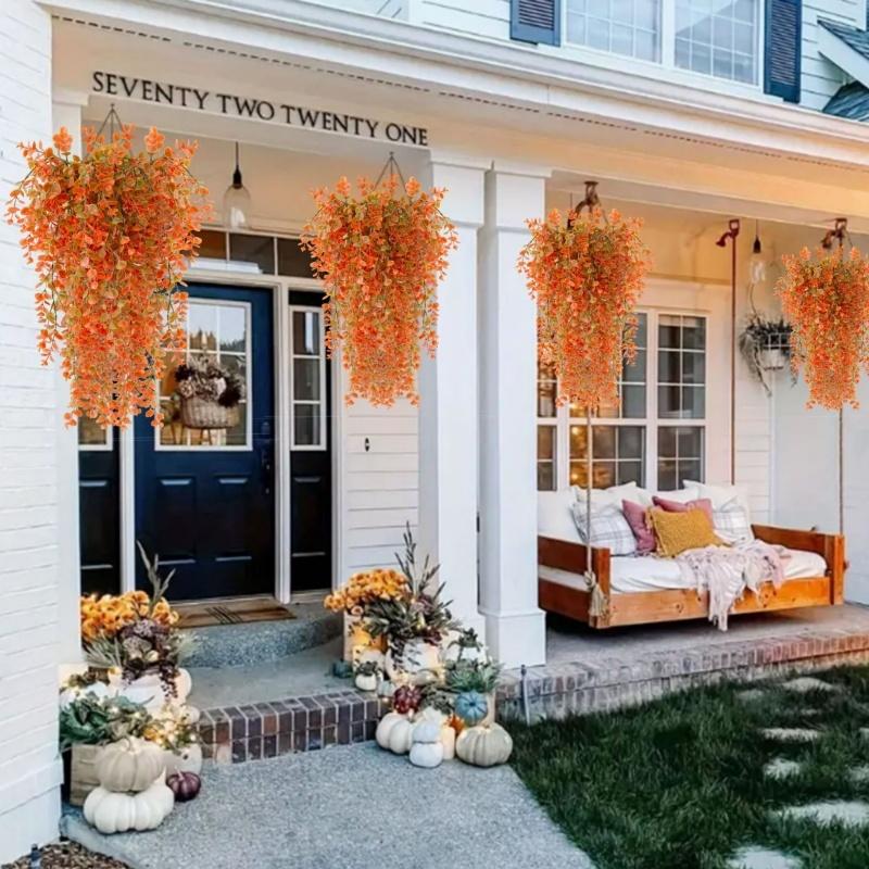 2x Fall Artificial Hanging Plants Faux Eucalyptus Vine Indoor Outdoor Home Decor