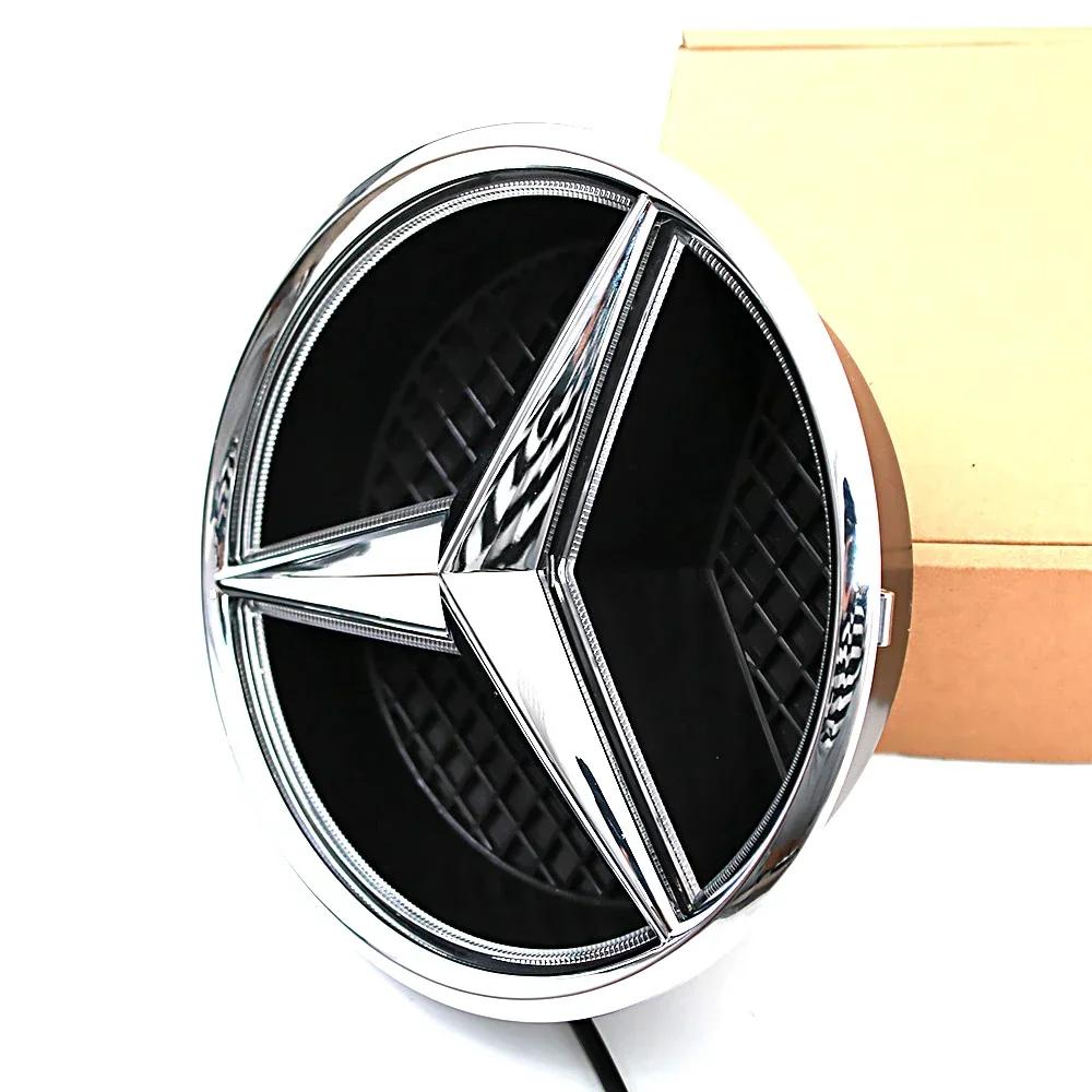 Car Sticker 2025 Hot For Benz Glossy Black OE Style LED Front Grille Star Emblem Logo For Mercedes Benz GLC250 GLC300 GLC350 GLE