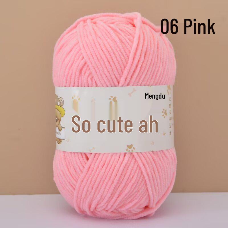 Chenille Crochet Yarn - Medium Thick Hand-Knitted for DIY Crafts & Dolls
