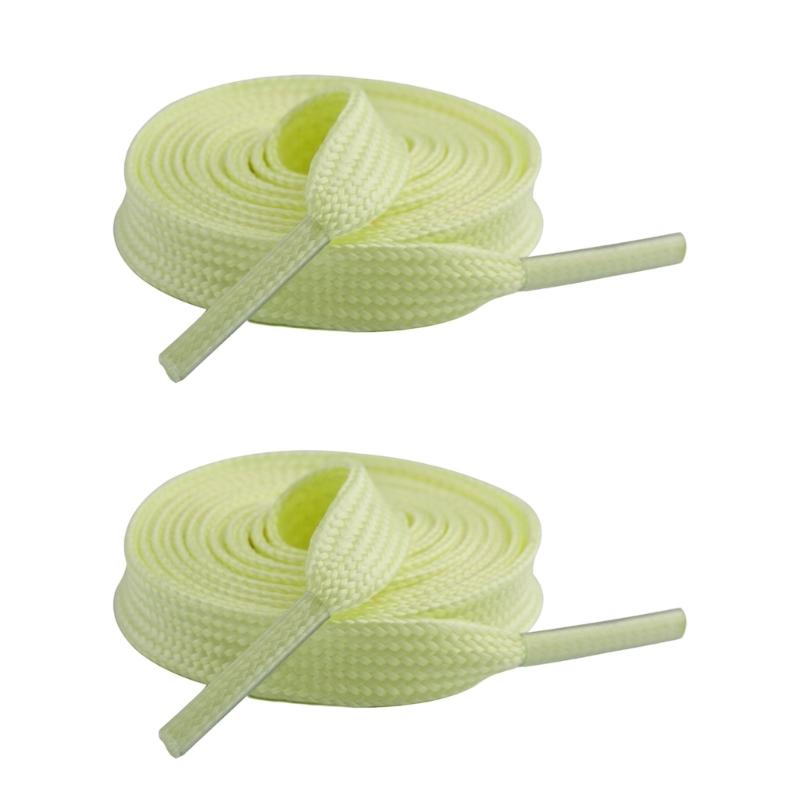 Glowing In The Dark Shoestrings Polyester Flat Luminously Athletic Sneakers Shoe Laces Replacement For Outdoor Activity