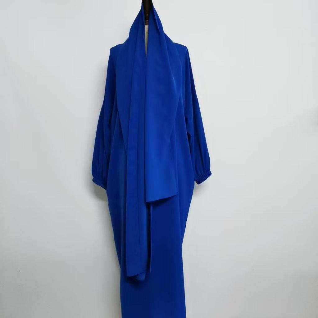 Yiduo Duo New Middle East Hijab Long Robe - Solid Color Simple Dress 21499