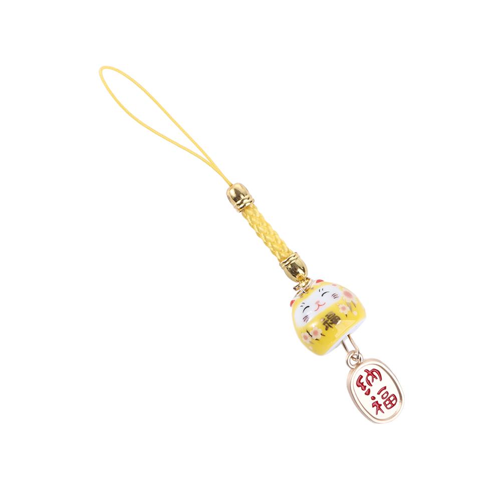 

Keychain Good Luck Phone Pendant Bag Pendant Phone Charm Lucky Cat Lanyard Mobile Phone Straps Phone Lanyards Phone Hang Rope жёлтый