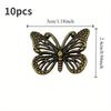 Elegant Bronze 10Pcs Butterfly Drawer Pulls - Decorative Cabinet Handles with Intricate Design - Multi-Component Bundle