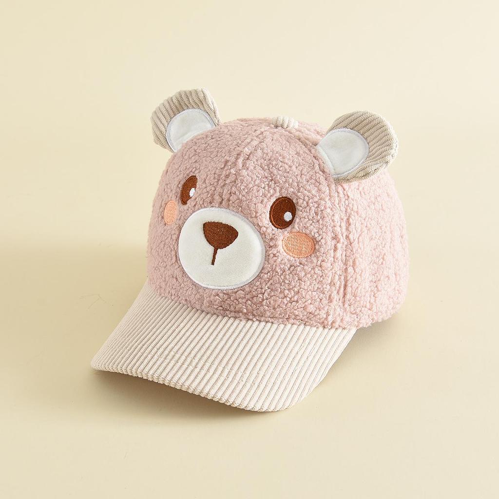 3D Little Bear Children's Windproof Flat Cap – Comfortable, Versatile, and Cute Baseball Hat