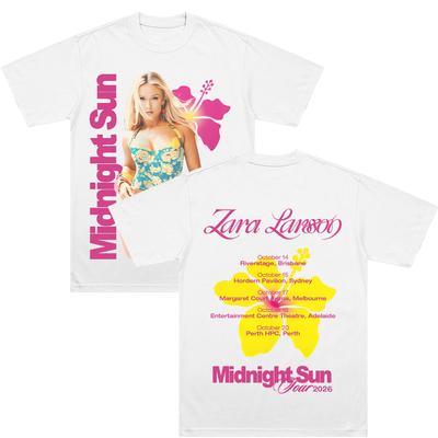 Midnight Sun Tour 2026 T Shirts Z-Zara Larsson Graphic Clothes Y2k Hip Hop Women Men Streetwear Pure Cotton Soft Casual Tee