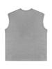 LA MAISON STUDIO Unisex Oversized Single Maison Print Sleeveless Top Melange Grey (Fcb2Ts300M)