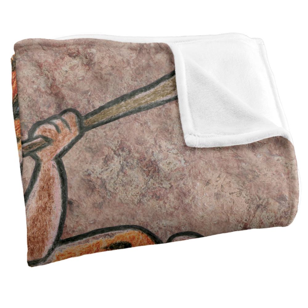 The Flintstones Wall Drawing Silky Fred Supersoft Blanket