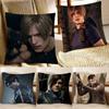 Leon Kennedy RResident EEvil Housse d'oreiller Mode Housse d'oreiller Carrée Chambre Canapé Salon Décoration Ins Loisir