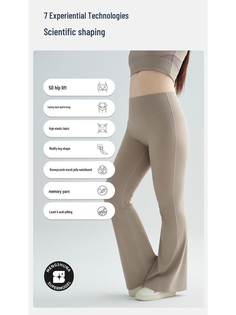 Women's High Waist Yoga Skirt Pants - Hip-Lifting Flare Trousers for Pilates & Fitness (Plus Size Available)