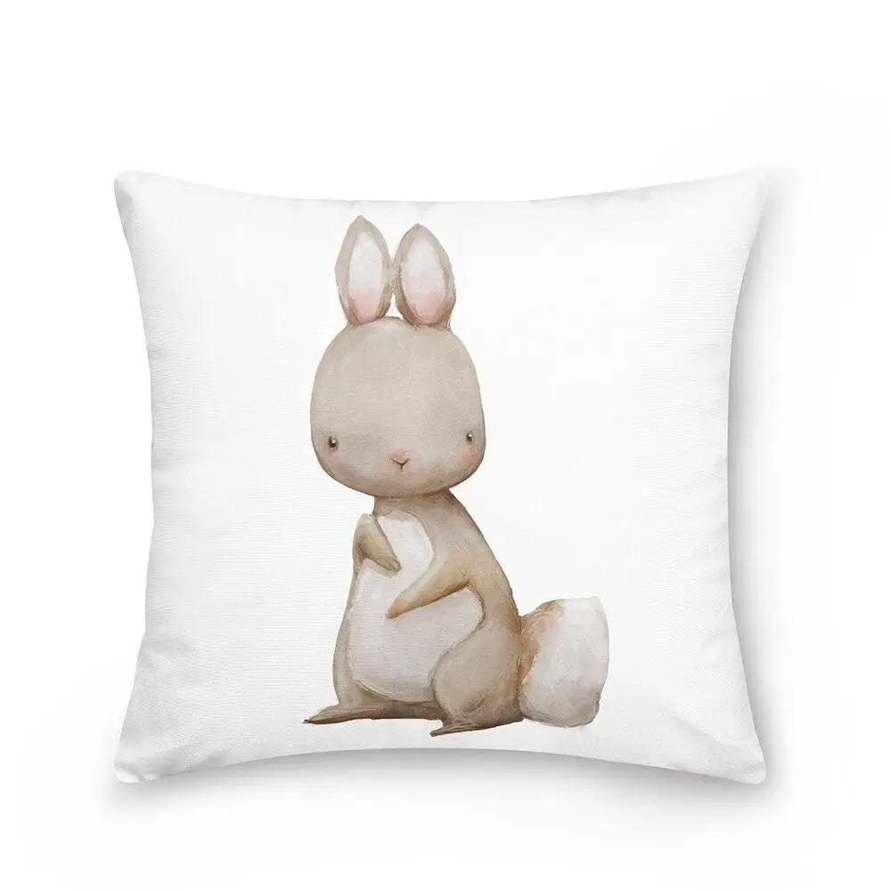 Простая наволочка с изображением кролика для офиса, гостиной, дома, наволочка для автомобиля, украшения 40x40cm
