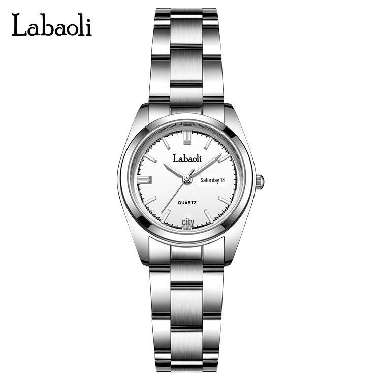 La Baoli LA421 Waterproof Quartz Steel Wristwatch for Couples