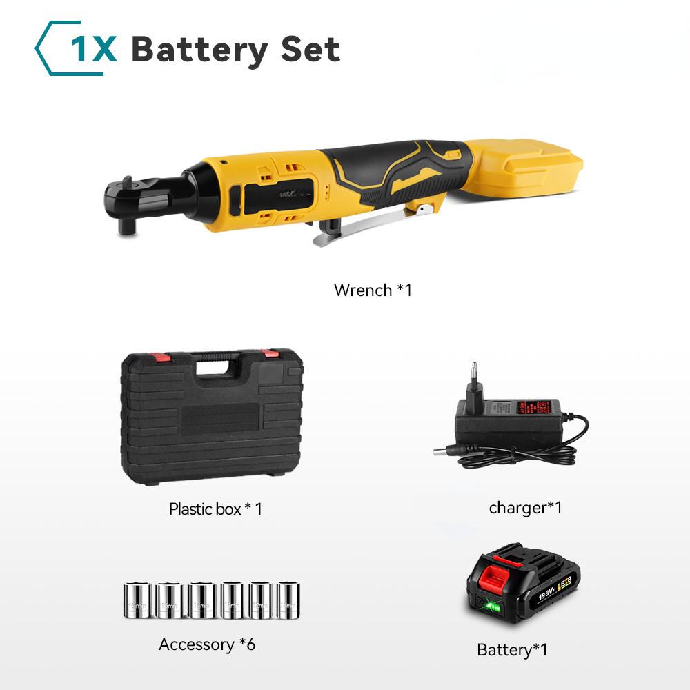 200N.M 3/8 Inch Cordless Efficient Handheld Rechargeable Repair Power Tool Electric Wrench Ratchet
