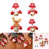 Whimsical Christmas Decorations With Soft Fabric Gold Bell Santa Snowman And Reindeer Charm