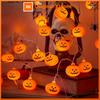 1pc 10/20 LED 3D Pumpkin String Light Halloween Atmosphere Decorative Lamp Battery Powered For Home Bedroom Party Festival Decor