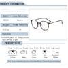 Stylish Design Women Leopard Round Shape Frame Anti Blue Light Prescription Lens Custom Nearsighted Glasses Shade Color Shift 0 to -600