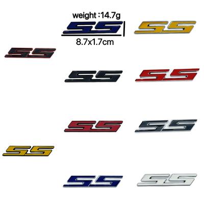 Naklejka z metalowym logo SS na samochód dla Chevrolet