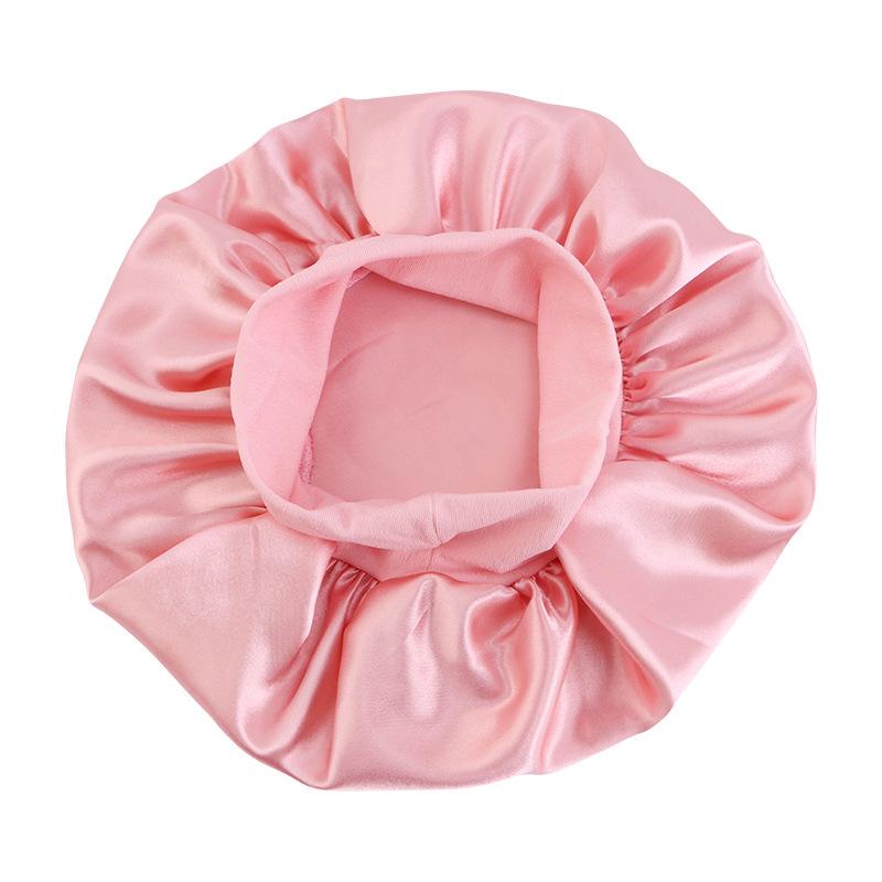 Children's candy-colored elastic headband round hat, nightcap, comfortable and breathable baby hair care hat, shower cap K-21