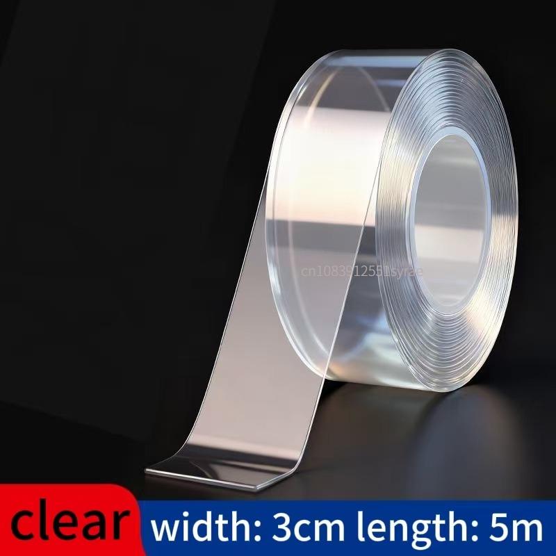 Double-sided Adhesive Nano Tape Transparent Reusable Waterproof Extra Strong Sticky Strip Heavy-duty Two Side Tapes