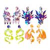 Unique Dragon Mold Holographic Rainbow Light Silicone Mold with Hole Animal Dragon Keychain Pendant Mold Epoxy Casting
