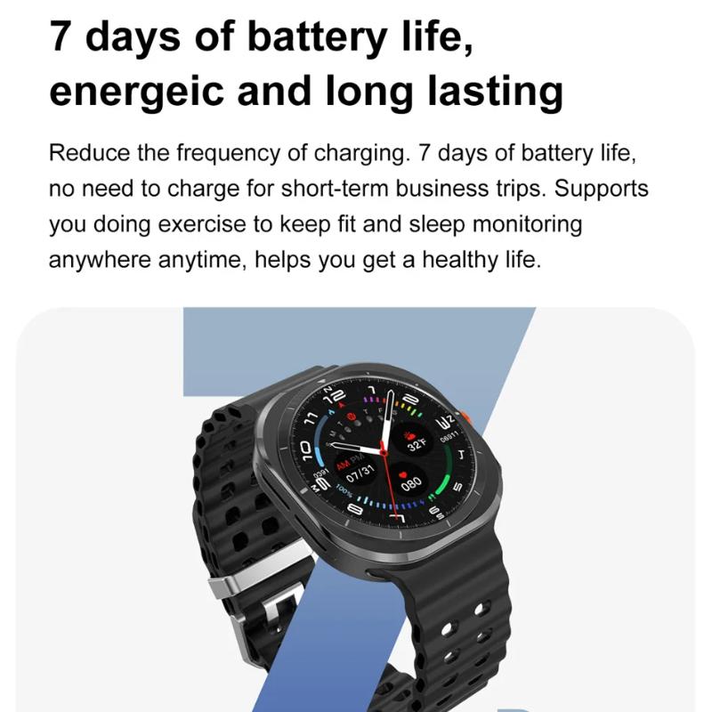 2025 New Smartwatch Watch 7 Man Woman Sports Outdoor Compass Bluetooth Call 32GB NFC Heart Rate Weather For Samsung Smartwatch