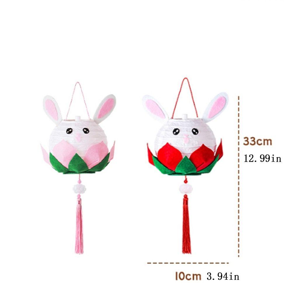 DIY Material Package Lotus Flower Lanterns Glowing Rabbit Lotus Lantern  Hanfu Props