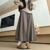 Coffee glutinous rice culottes women's new autumn small looking thin loose lazy style casual bud wide leg pants