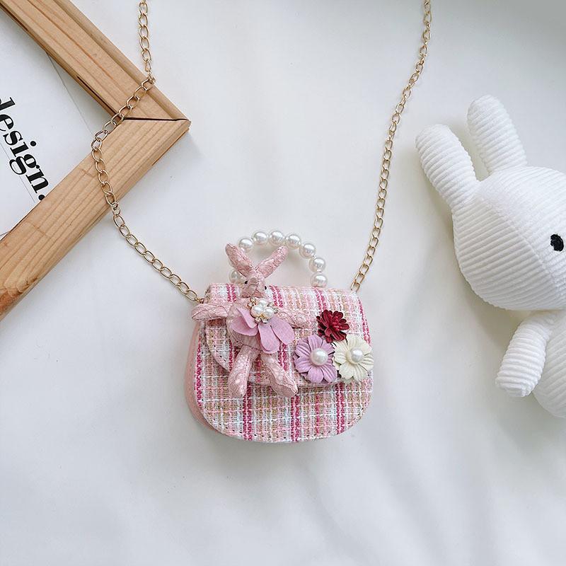 Adorable Mini Childrens Pearl Handbag Stylish Crossbody Bag For Girls