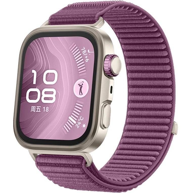 Nylon Strap for Huawei Watch Fit 4 / 4 Pro / 3, Dark Purple